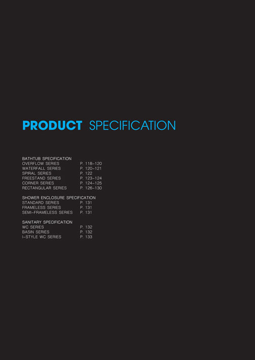 Bathroom Product Specification